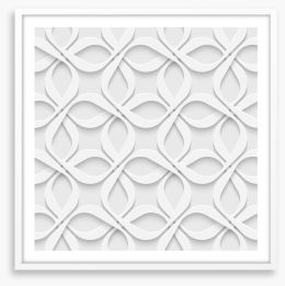 White on White Framed Art Print 62763290