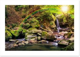 Forest falls rainbow Art Print 62820089