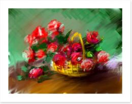 Basket of roses Art Print 62921723