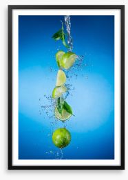 Lime splash Framed Art Print 63071219