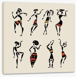 Tribal festival of dance Stretched Canvas 63146248