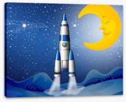 Rockets and Robots Stretched Canvas 63164203