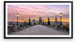 Charles Bridge sunrise Framed Art Print 63168342