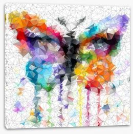 Geometric butterfly Stretched Canvas 63233751