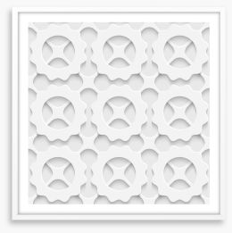 White on White Framed Art Print 63234790