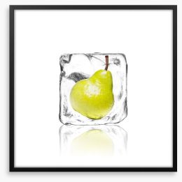 Pear in ice Framed Art Print 63275132
