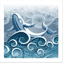 Dancing whale Art Print 63312202