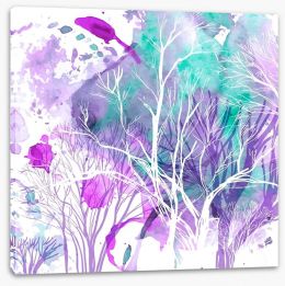 Silhouette of trees Stretched Canvas 63335589