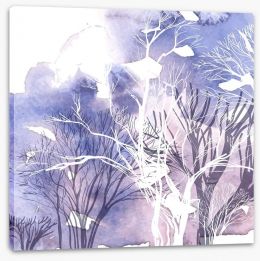 Winter silhouettes Stretched Canvas 63335658