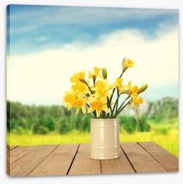 Yellow daffodils Stretched Canvas 63366913