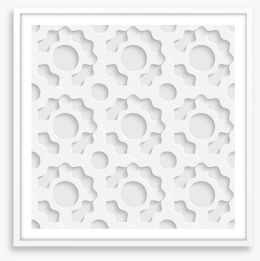 White on White Framed Art Print 63402993