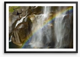 Rainbow on the rocks Framed Art Print 63453475