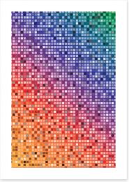 Rainbow mosaic Art Print 63514781