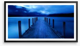 Midnight at the jetty of dreams Framed Art Print 63557145