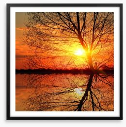 Sunburnt silhouette Framed Art Print 63587437