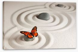 Zen stones with butterfly Stretched Canvas 63675122