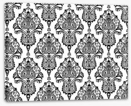 Black and white damask Stretched Canvas 63797893