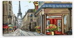 Streets of Paris Stretched Canvas 63801570