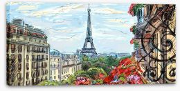 View to the Eiffel Tower Stretched Canvas 63801605