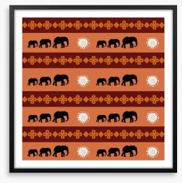 Elephant journey Framed Art Print 63869939