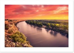 Murray river sunset Art Print 63871228