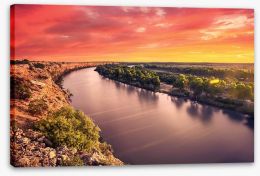 Murray river sunset Stretched Canvas 63871228