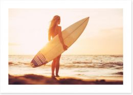 Surfer girl Art Print 63938770
