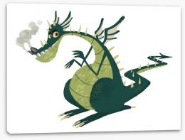 Knights and Dragons Stretched Canvas 64023217