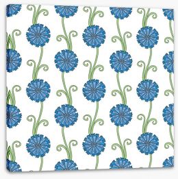 Blue flower stems Stretched Canvas 64096758