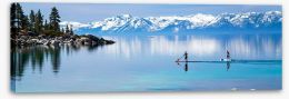 Lake Tahoe paddle boarding Stretched Canvas 64160847