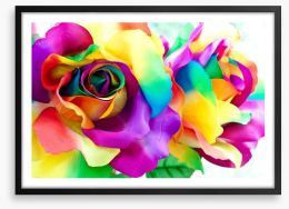 Rainbow roses Framed Art Print 64237110