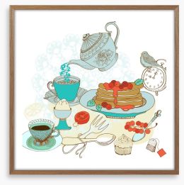 Morning tea Framed Art Print 64309895