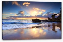 Beach sunrise at Noraville Stretched Canvas 64410242