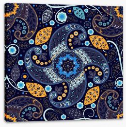 Paisley flower Stretched Canvas 64519684