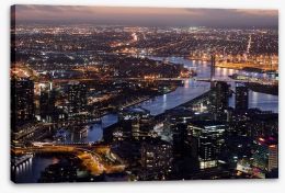 Aerial view of Melbourne Stretched Canvas 64532620