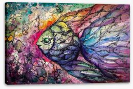 Rainbow fishes Stretched Canvas 64798480