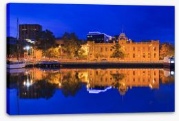 Hobart gallery reflections Stretched Canvas 64942457