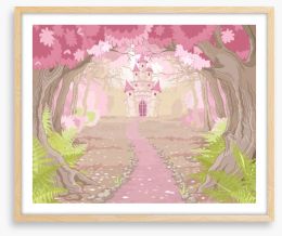 Pink blossom palace Framed Art Print 64999255