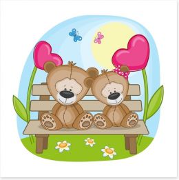 Bears in love Art Print 65162611