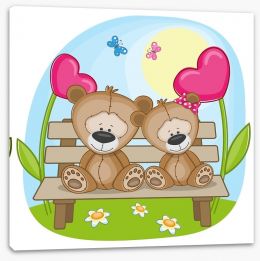 Bears in love Stretched Canvas 65162611