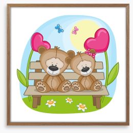Bears in love Framed Art Print 65162611