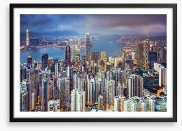 Hong Kong skyline Framed Art Print 65574727