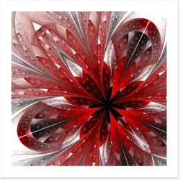 Shiny red fractal Art Print 65924304