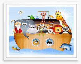 Noah's ark voyage Framed Art Print 65946584