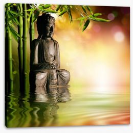 Bamboo buddha Stretched Canvas 65947529