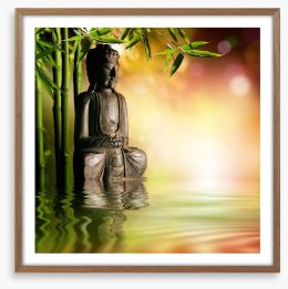 Bamboo buddha Framed Art Print 65947529