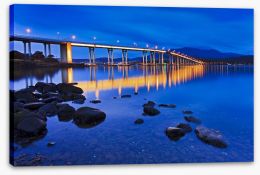 Tasman Bridge reflections Stretched Canvas 65992617