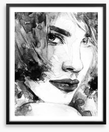 Over her shoulder Framed Art Print 66394587