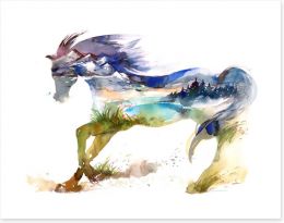 Travelling horse Art Print 66752496