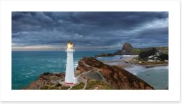Castle Point lighthouse Art Print 66913725
